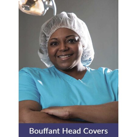 Bouffant Cap 21in Bouffant Cap White, 400PK BHC3001W21